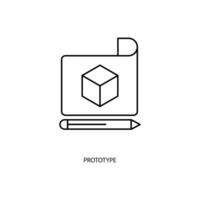 protótipo conceito linha ícone. simples elemento ilustração. protótipo conceito esboço símbolo Projeto. vetor