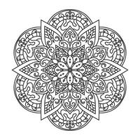 esboço mandala para coloração livro decorativo volta enfeite vetor