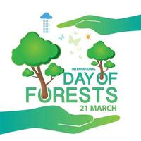 dia internacional das florestas vetor
