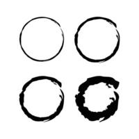 conjunto do grunge bandeira elemento Projeto ,círculo escova logotipo projeto, gradiente escova ,logotipo volta escova vetor