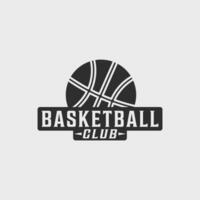 basquetebol clube vintage crachá logotipo vetor ilustração modelo ícone gráfico Projeto
