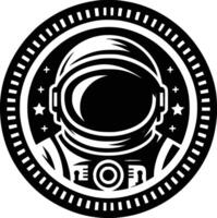 emblema profissão ilustração do astronauta vetor