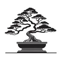 mão desenhado ilustração do bonsai árvore vetor