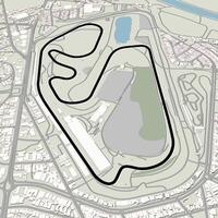 mapa3d efeitos a autódromo Jose carlos ritmo, Melhor conhecido Como Interlagos, desporto motorizado o circuito localizado dentro a cidade do são paulo, Brasil vetor