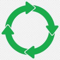 reciclar símbolo ícone. verde reciclar ou reciclando Setas; flechas ícone. vetor reciclar placa