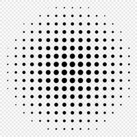 abstrato meio-tom Projeto elemento. Preto meio-tom pontos. círculo meio-tom. abstrato pontilhado círculos vetor