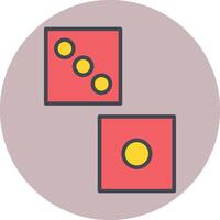 ícone de vetor de jogo de dominó