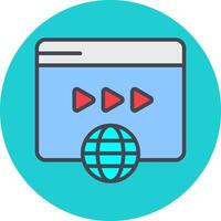 ícone de vetor de marketing de vídeo