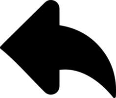 ícone de vetor de seta para trás esquerda