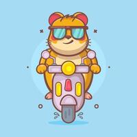 legal hamster animal personagem mascote desenho animado equitação lambreta motocicleta, não criada usando generativo ai Ferramentas vetor