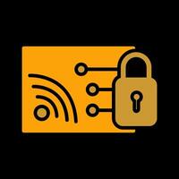 ícone de vetor wifi protegido