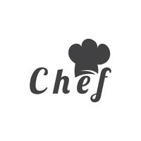 chefe de cozinha logotipo chefe de cozinha chapéu cozinhando e refeições logotipo Vektor Projeto vetor