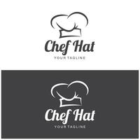 chefe de cozinha logotipo chefe de cozinha chapéu cozinhando e refeições logotipo Vektor Projeto vetor