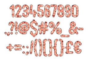 versátil coleção do amo y números e pontuação para vários usa vetor