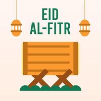 plano eid al-fitr ilustração fundo vetor