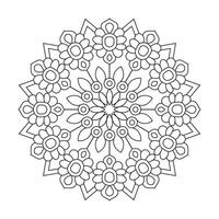 decorativo mandala para coloração livro página, vetor