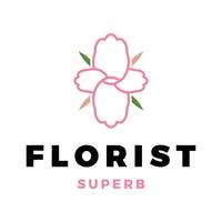 florista ícone logotipo Projeto modelo vetor