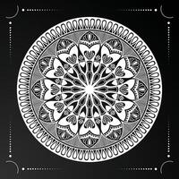 mandala Projeto linear estilo e branco mandala vetor