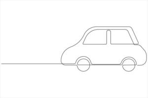 simples ilustração do carro vetor contínuo solteiro linha arte