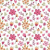 floral desatado padronizar dentro Rosa e Viva magenta cores. para superfície ou têxtil projeto, capas, papeis de parede, imprimir. Primavera feriados, Casamento ou aniversário cartões, mãe dia cumprimento vetor