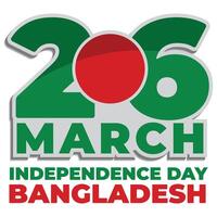 26 marcha independência dia do Bangladesh logotipo Projeto modelo vetor