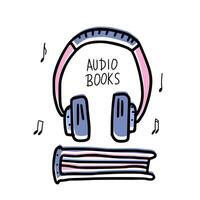 conjunto do audio livros símbolos. vetor ilustração.