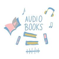 conjunto do audio livros símbolos. vetor ilustração.