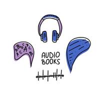 conjunto do audio livros símbolos. vetor ilustração.