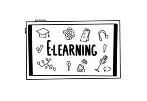 e-learning conceito citar. vetor Projeto definir.