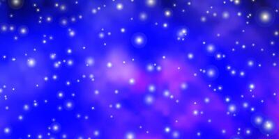 padrão de vetor roxo escuro com estrelas abstratas.