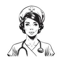 médico enfermeira vetor ilustração estoque vetor