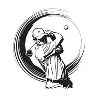 golfe jogador vetor imagem, logotipo, desasignar