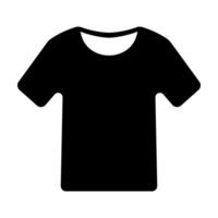 Preto vetor camiseta ícone isolado em branco fundo