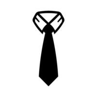 Preto vetor gravata ícone isolado em branco fundo