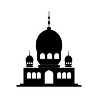 mesquita silhueta construção islâmico religião vetor ícone elemento