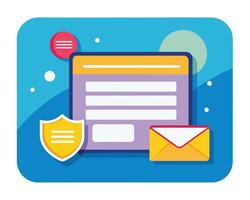 o email envelope marketing mensagem e ícones vetor ilustração