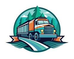 trem logística companhia logotipo vetor ilustração em branco fundo