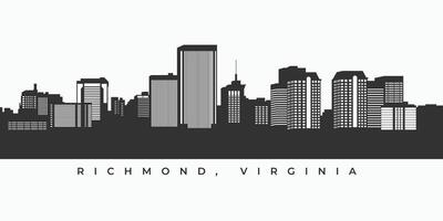 Richmond cidade Horizonte silhueta ilustração vetor