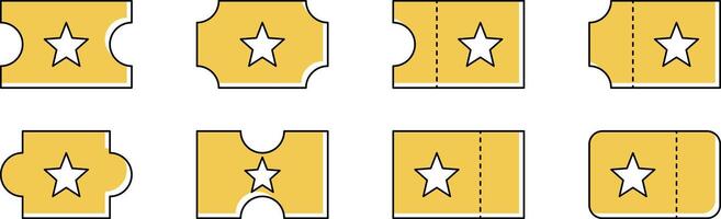 Estrela cupom conjunto ícone, na moda e simples vetor. Projeto para aplicativo, rede, poster, social meios de comunicação. vetor