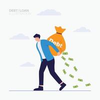 o negócio dívida mau finança ilustração vetor