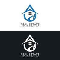 vetor real Estado construção propriedade casa logotipo