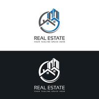 vetor real Estado construção propriedade casa logotipo