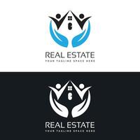 vetor real Estado construção propriedade casa logotipo