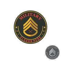 militares Distintivos emblema e exército remendos tipografia vetor