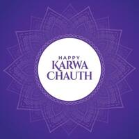 feliz karwa Chauth decorativo fundo do tradicional indiano festival vetor