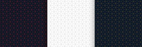 conjunto do hexagonal linhas padronizar fundo Projeto vetor