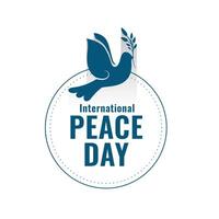 internacional Paz dia fundo com fofa Pombo símbolo vetor ilustração