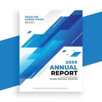 moden azul o negócio folheto anual relatório modelo Projeto vetor
