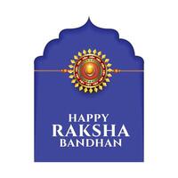 tradicional raksha bandhan festival bandeira com rakhi Projeto vetor