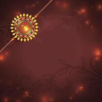 brilhante raksha bandhan festival fundo com texto espaço vetor